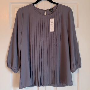 ANN TAYLOR NWT Grey Long Sleeve Top